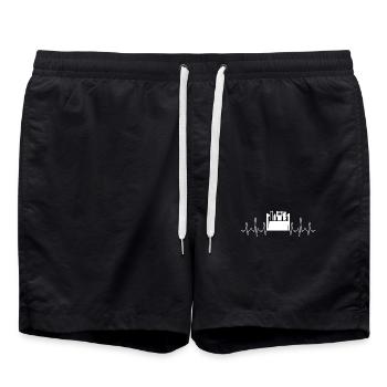 Heartbeat Menuisier - Short de bain - noir - Devant - AI Model Male 185 light (185cm)