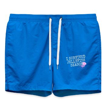 Jellyfish I Survived Jellyfish Season Jellyfish Ocean - Swim Trunks - cobalt blue - Front