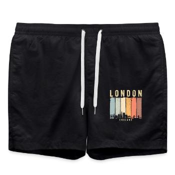 London Skyline - Swim Trunks - black - Front - AI Model Male 185 light (185cm)