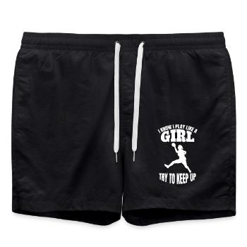 Handball féminin handball filles handball femmes - Short de bain - noir - Devant - AI Model Male 185 light (185cm)