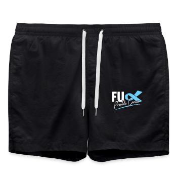 Prostate Cancer Battle Saying Health Gift - Swim Trunks - black - Front - AI Model Male 185 light (185cm)