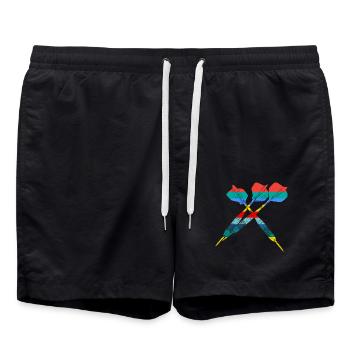 Fléchettes - Short de bain - noir - Devant - AI Model Male 185 light (185cm)