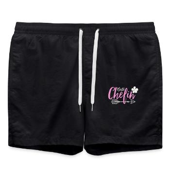 Beste Chefin - Badeshorts - Schwarz - Vorne - AI Model Male 185 light (185cm)