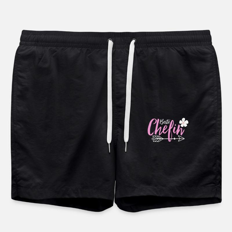 Beste Chefin - Badeshorts - Schwarz
