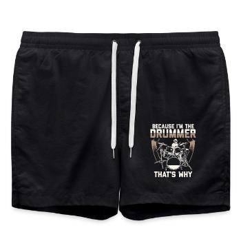 Drummer Drums Drummer Drummer Gift - Swim Trunks - black - Front - AI Model Male 185 light (185cm)