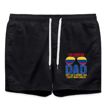 Colombian Dad Colombia Flag Sunglasses Father’s - Short de bain - noir - Devant - AI Model Male 185 light (185cm)