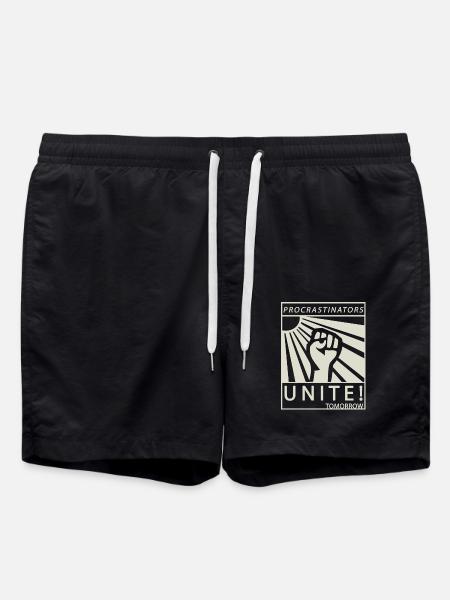 Procrastinators Unite Tomorrow étudiants cadeau - Short de bain - noir
