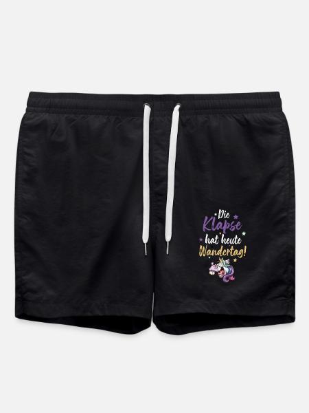 Verrücktes Einhorn - Badeshorts - Schwarz