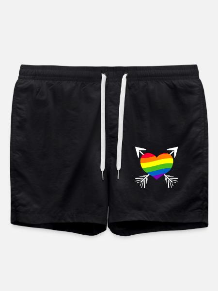 Arc-en-ciel - Short de bain - noir