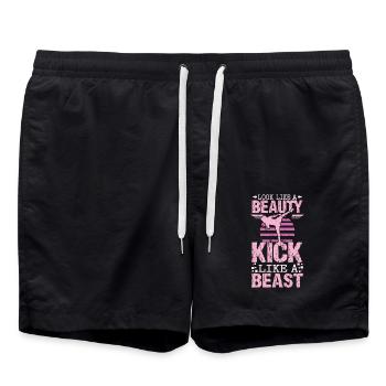 Karate beauty - Swim Trunks - black - Front - AI Model Male 185 light (185cm)
