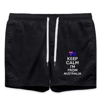 Australie Gardez votre calme - Short de bain - noir - Devant - AI Model Male 185 light (185cm)