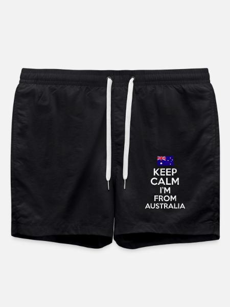 Australia Keep Calm - Swim Trunks - black
