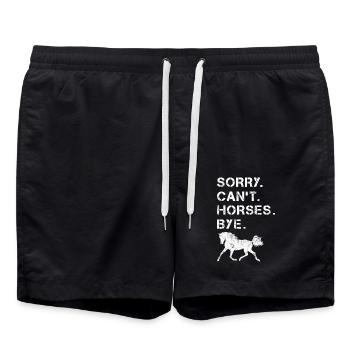 Drôle de cheval cavalière - Short de bain - noir - Devant - AI Model Male 185 light (185cm)