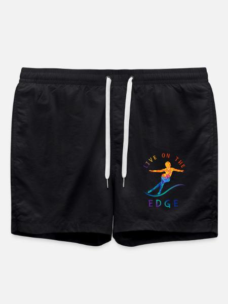 Ice skating, ice skating - Swim Trunks - black