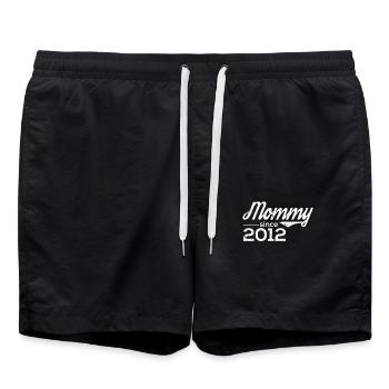 Vintage 2012 12 Geburtstag Mama Jahrgang Geschenk - Badeshorts - Schwarz - Vorne - AI Model Male 185 light (185cm)