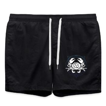 Cancer Symbol Zodiac Sign Horoscope - Swim Trunks - black - Front - AI Model Male 185 light (185cm)