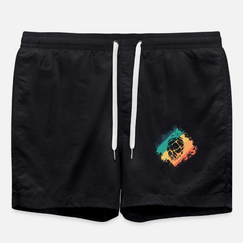 Beer brewing hops beautiful plant - Swim Trunks - black