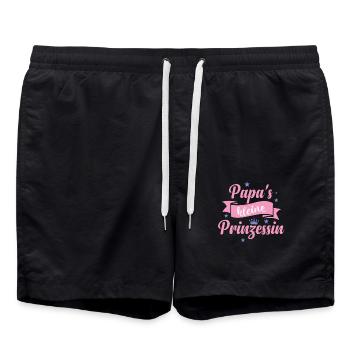 Papa's kleine Prinzessin Vater und Tochter - Badeshorts - Schwarz - Vorne - AI Model Male 185 light (185cm)