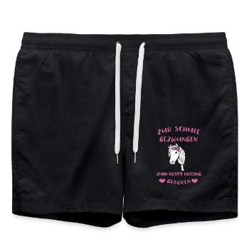 Hobby Horsing Hobby Horse Geschenkidee - Badeshorts - Schwarz - Vorne - AI Model Male 185 light (185cm)