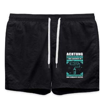 Maler und Lackierer Malermeister Geschenk - Badeshorts - Schwarz - Vorne - AI Model Male 185 light (185cm)