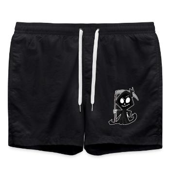 Faucheuse avec faux - Short de bain - noir - Devant - AI Model Male 185 light (185cm)