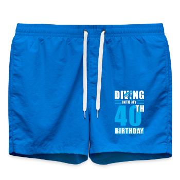 Parachutiste cadeau 40 ans - Short de bain - cobalt blue - Devant