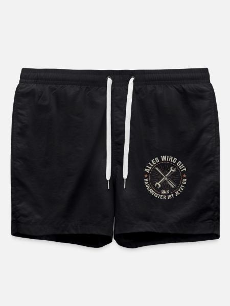 Hausmeister Facility Manager Hauswart Geschenk - Badeshorts - Schwarz