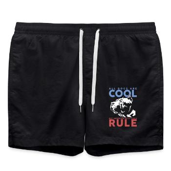 American Bully Dog Dog Owner Gift - Swim Trunks - black - Front - AI Model Male 185 light (185cm)