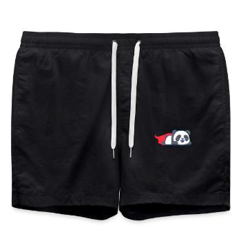 Panda Superhero - Swim Trunks - black - Front - AI Model Male 185 light (185cm)