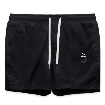 Cerises fruit fruits d’été Fruits Rouge Cadeau - Short de bain - noir - Devant - AI Model Male 185 light (185cm)