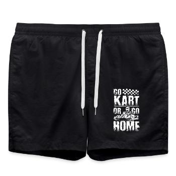 Go kart or go home - Swim Trunks - black - Front - AI Model Male 185 light (185cm)