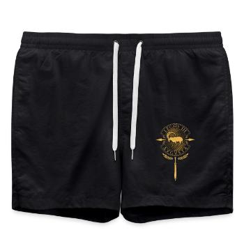 Legio III Augusta - Roman Legion - Swim Trunks - black - Front - AI Model Male 185 light (185cm)