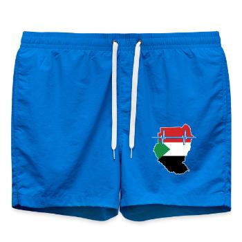 Sudan Herzschlag Flagge Vintage Sudan - Short de bain - cobalt blue - Devant