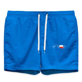Polen Herzschlag Flagge Vintage Polen - Badeshorts - Cobalt blue - Vorne