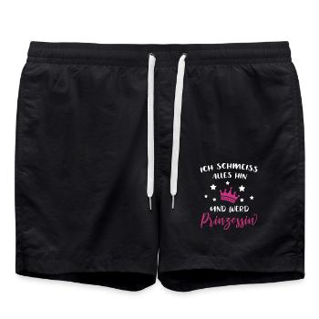 Ich Schmeiß Alles Hin Und Werd Prinzessin Geschenk - Badeshorts - Schwarz - Vorne - AI Model Male 185 light (185cm)