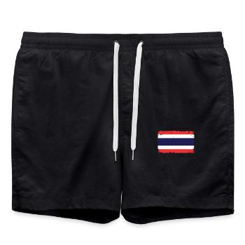 Thaïlande Heartbeat Flag Vintage Thaïlande - Short de bain - noir - Devant - AI Model Male 185 light (185cm)