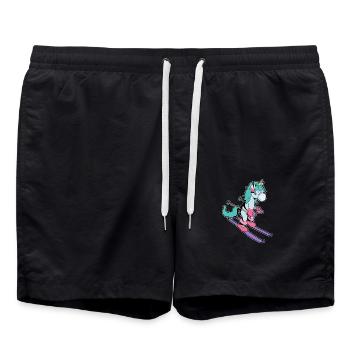 Skis Comic Unicorn - Short de bain - noir - Devant - AI Model Male 185 light (185cm)