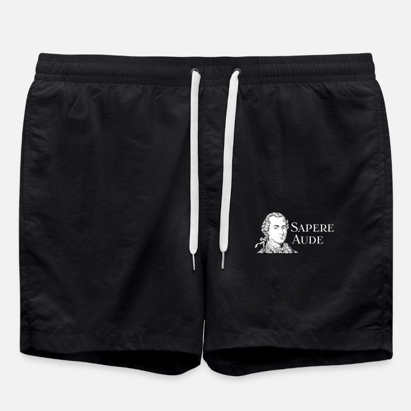Emmanuel Kant: Sapere Aude - Short de bain - noir