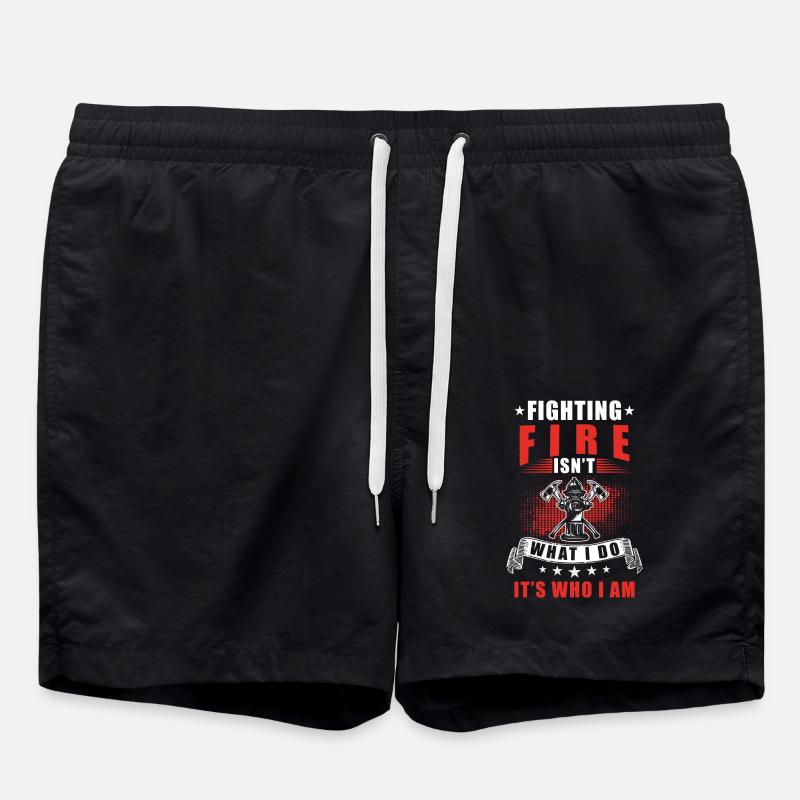 Firefighter Gift - Swim Trunks - black