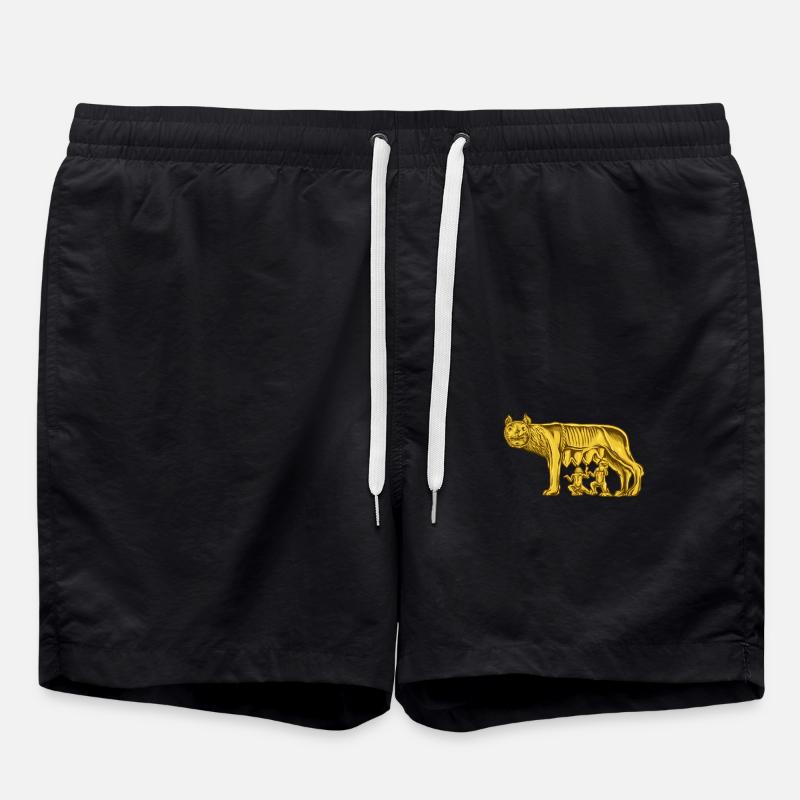 Capitoline Wolf - Swim Trunks - black
