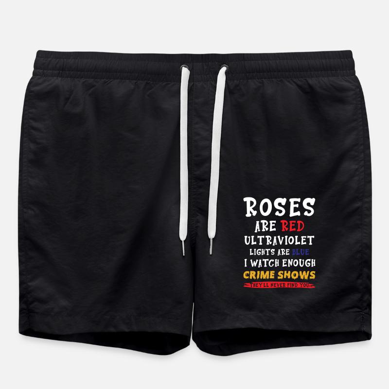 True Crime Show Saying - Swim Trunks - black
