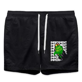 Superhero destroys Impediments - Scrum Master - Swim Trunks - black - Front - AI Model Male 185 light (185cm)