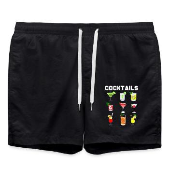 Cocktail - Short de bain - noir - Devant - AI Model Male 185 light (185cm)