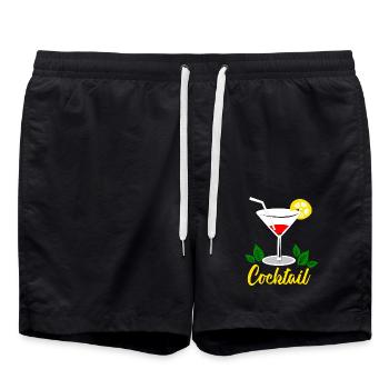 Cocktail - Short de bain - noir - Devant - AI Model Male 185 light (185cm)