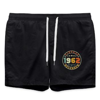Born December 1962 - Swim Trunks - black - Front - AI Model Male 185 light (185cm)