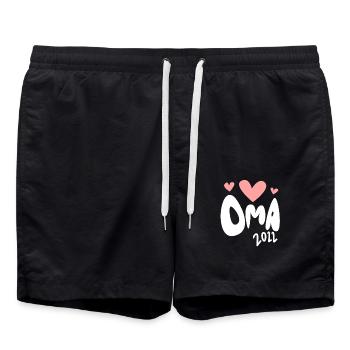 Oma 2022 - Werdende Oma 2022 - Badeshorts - Schwarz - Vorne - AI Model Male 185 light (185cm)