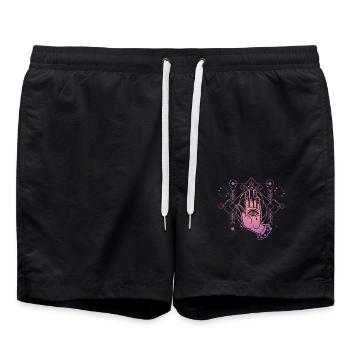 Hand Tarot heilige Geometrie - Badeshorts - Schwarz - Vorne - AI Model Male 185 light (185cm)