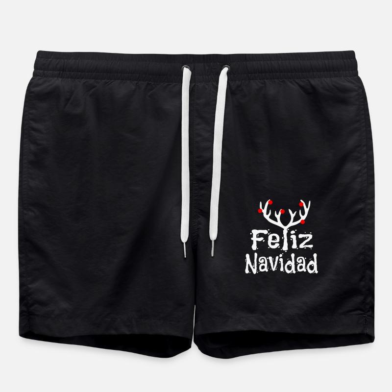 Feliz Navidad - Swim Trunks - black