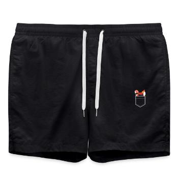 Sushi Japanisch Reis Spruch Geschenk - Badeshorts - Schwarz - Vorne - AI Model Male 185 light (185cm)