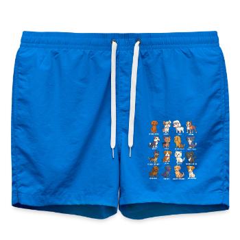 Divers chiens de dessin animé Kawaii - Races de chiens - Short de bain - cobalt blue - Devant